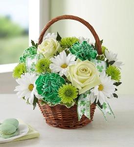 St Patrick's Day Flower Basket