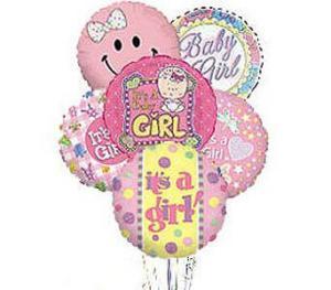 Stein Mylar Balloon Bouquet – Baby Girl
